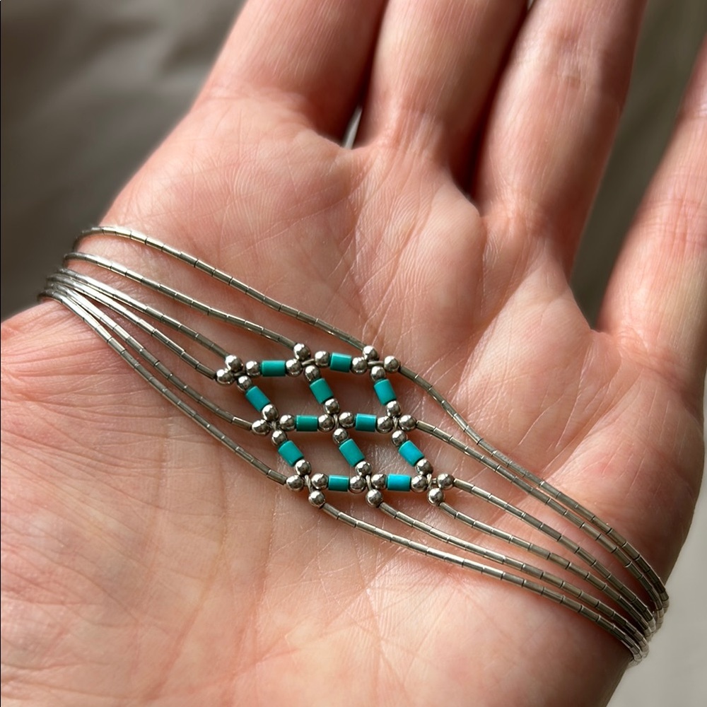 Elegant Sterling Silver and Turquoise Bracelet